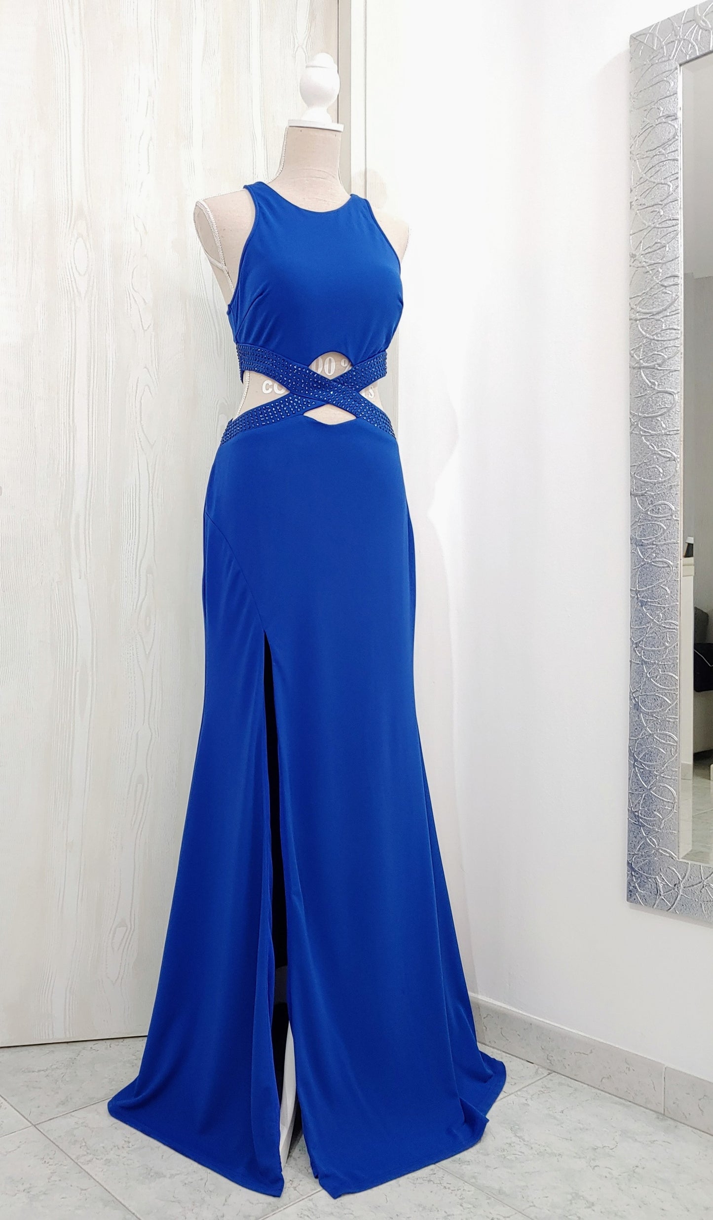 Abito sirena blu royal elettrico