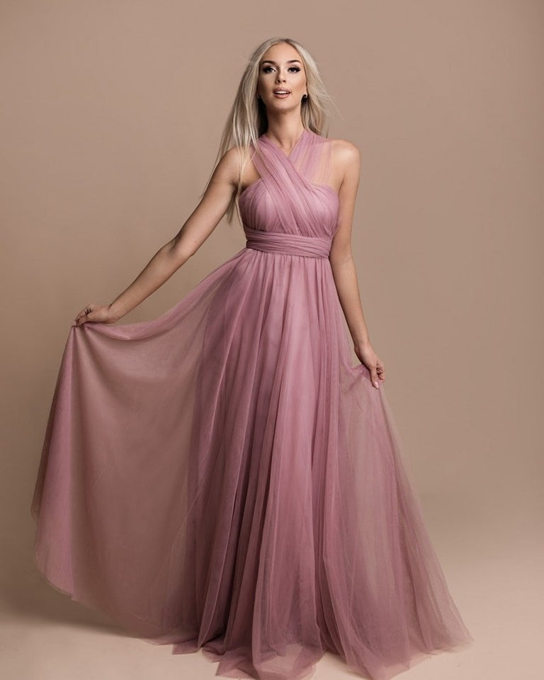 abito stile impero rosa antico